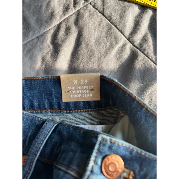 Madewell Button Up Perfect Vintage Crop Jeans Barnsdale Wash - Picture 6 of 10